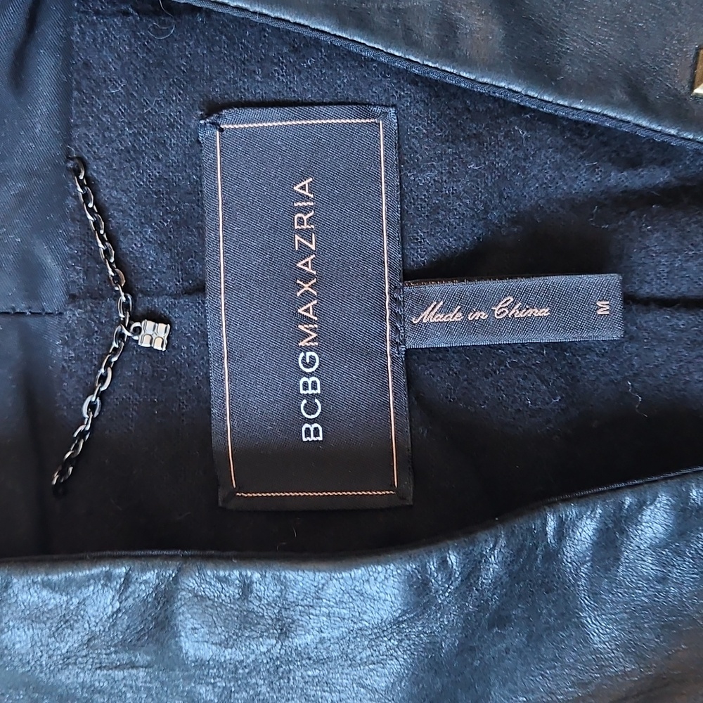 BCBGMaxAzria Black Studded Leather Jacket [Size M] - Picture 5 of 13